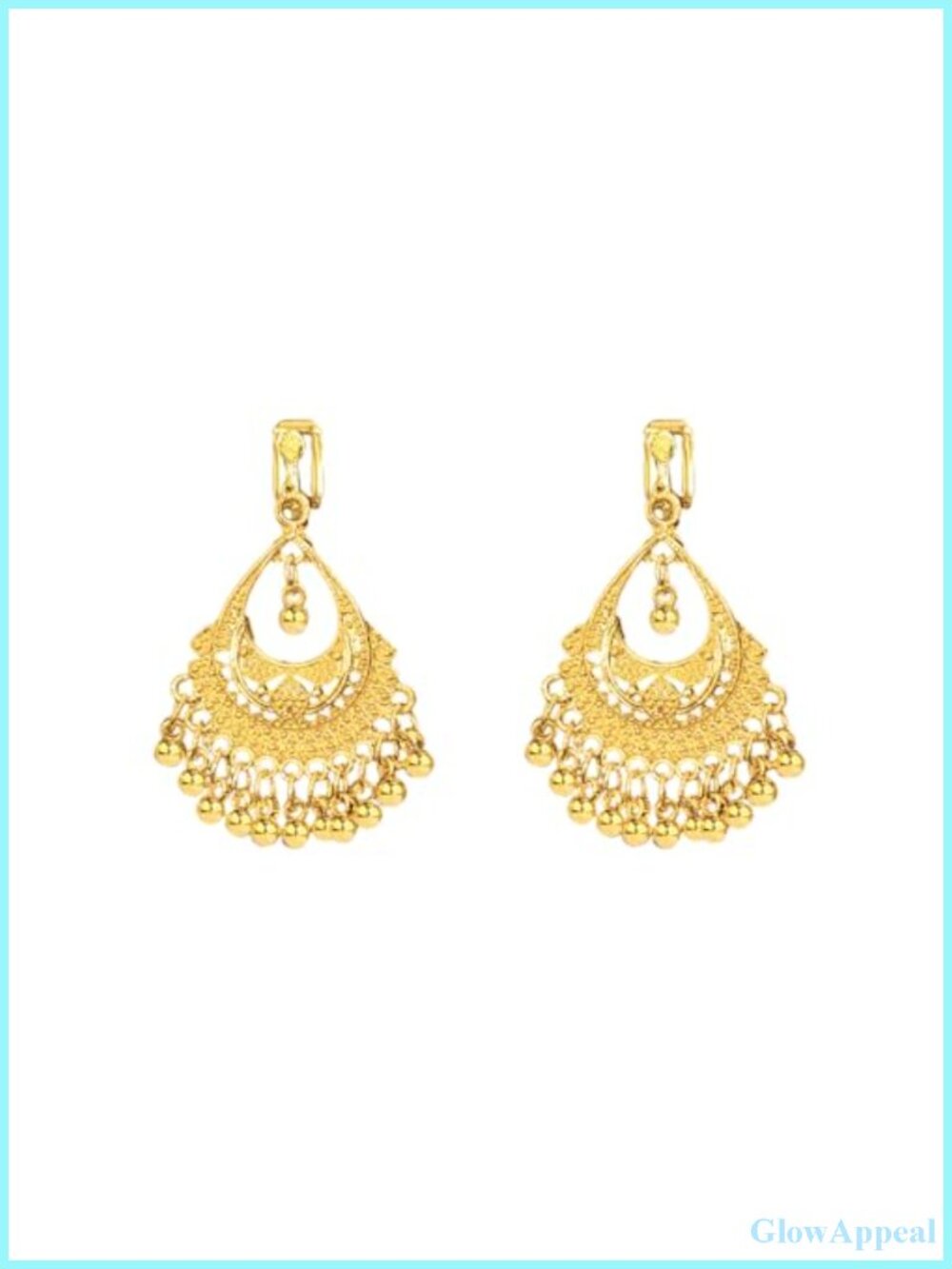 Vintage Indian Jhumka Clip On Earrings Boho Ethnic Women Tassel Dangle